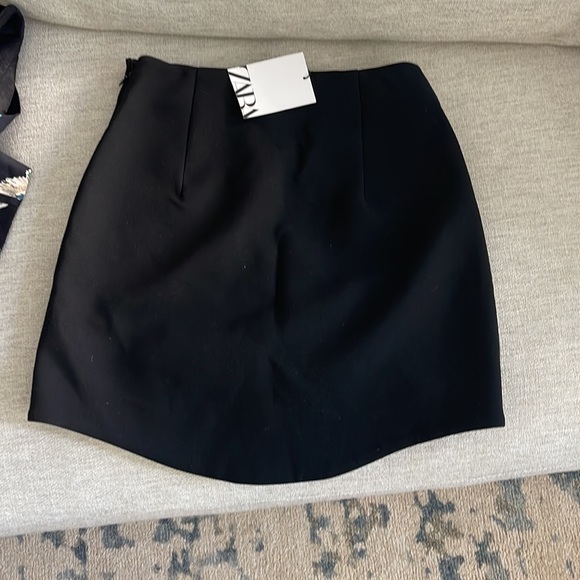 Zara new high waist golden button mini skirt - Picture 4 of 6